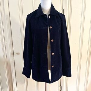 Bill Blass vintage navy corduroy shirt jacket/chore coat, small